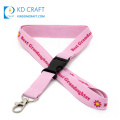 High quality no minimum order cheap custom personalized breakaway black silk screen printed lanyard